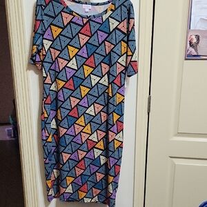 LuLaRoe Colorful Triangle Pattern Dress